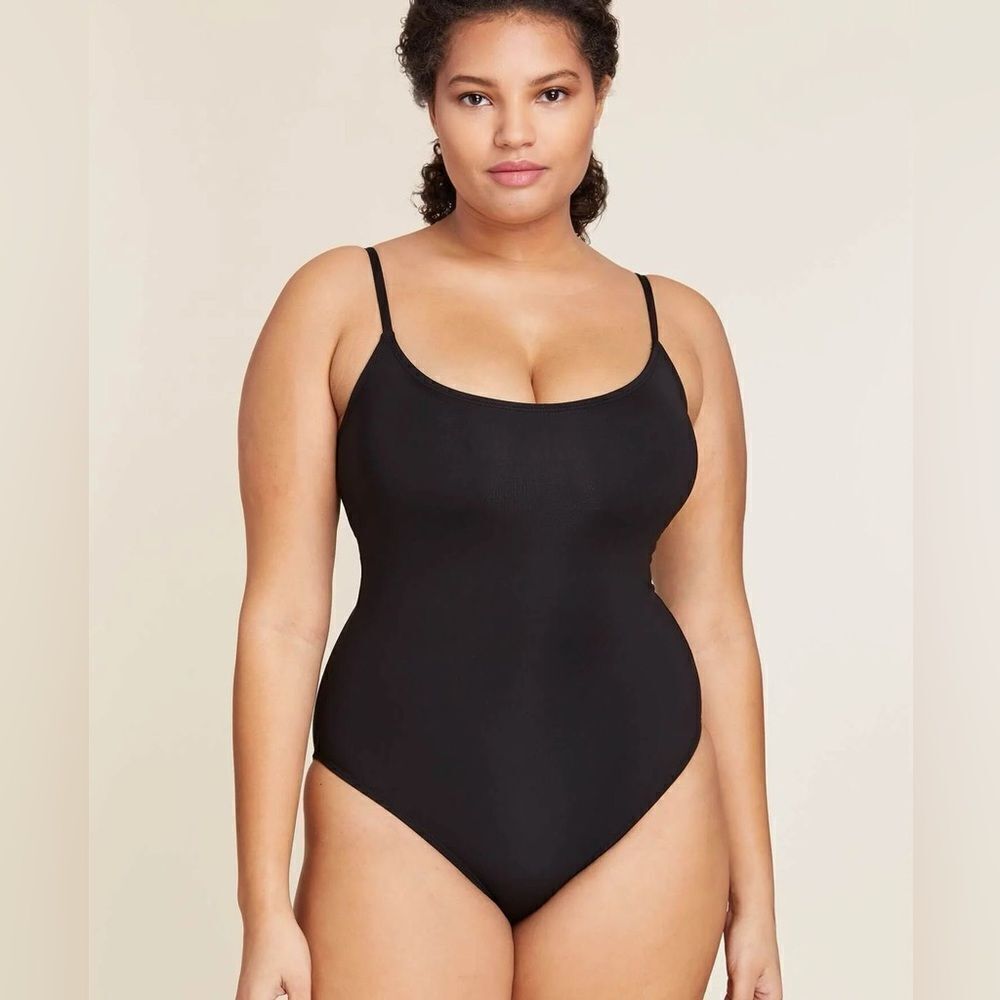 Andie Swim The Amalfi One Piece Compressive Swimsuit in Flat Black Size XXXL